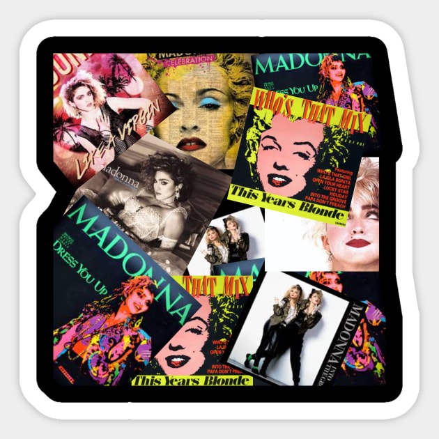 queen of pop early days Sticker by unique designs uk